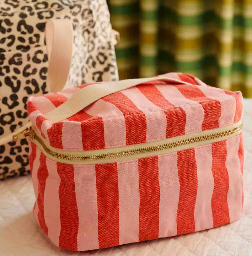 Vanity Oona rayure candy pink rouge coton bio