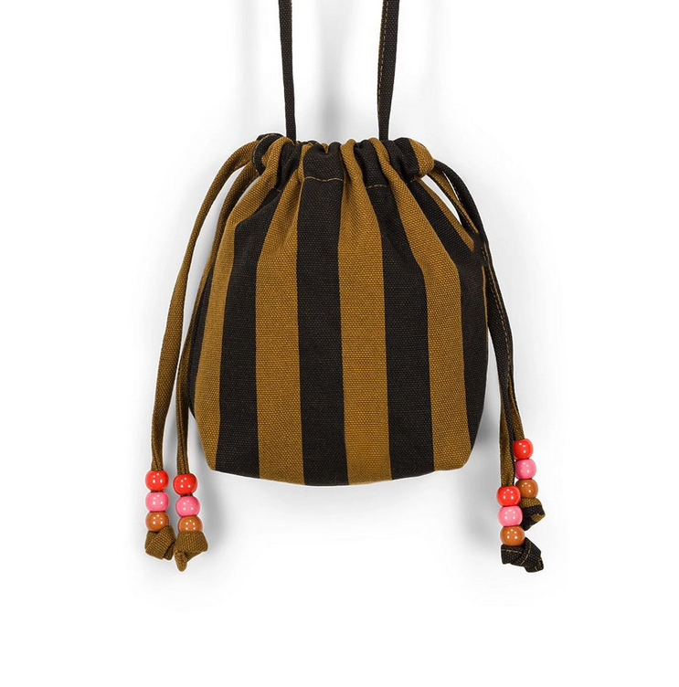 Mini sac Billie coton bio rayure cumin