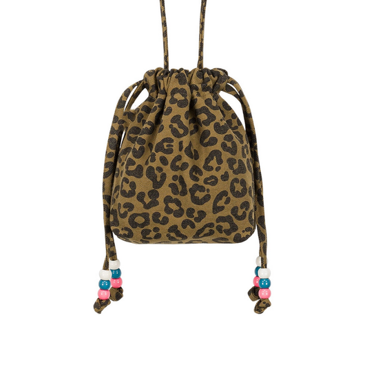 Mini sac Billie coton bio graou olive léopard