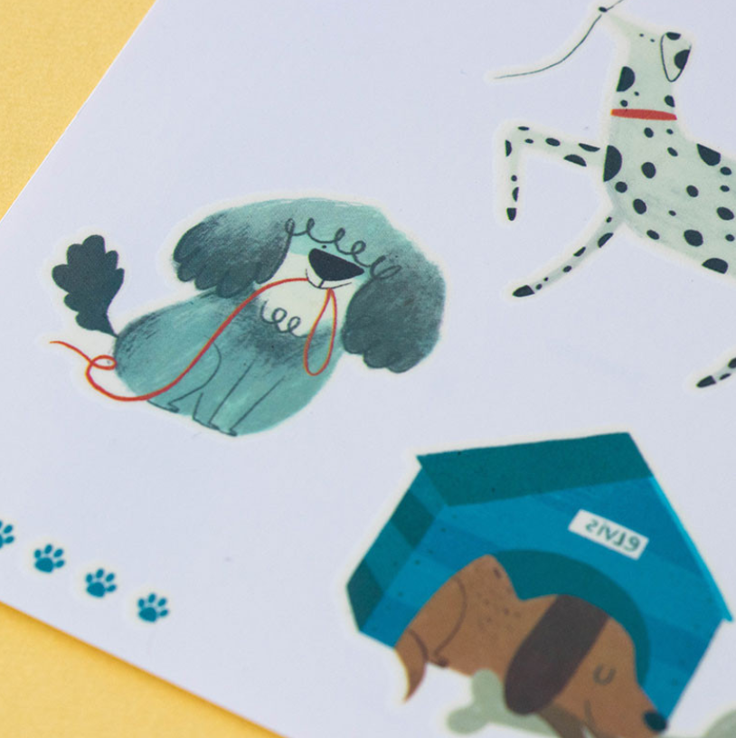 Pochette de 10 tatouages chiens