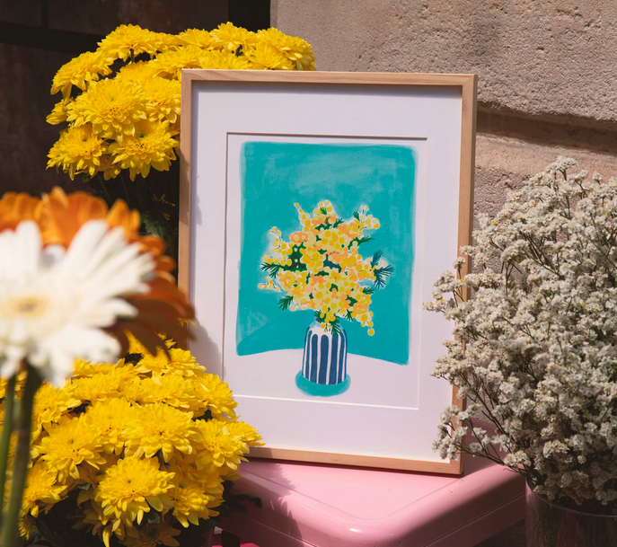 Coffret peinture au numéro - Mimosa