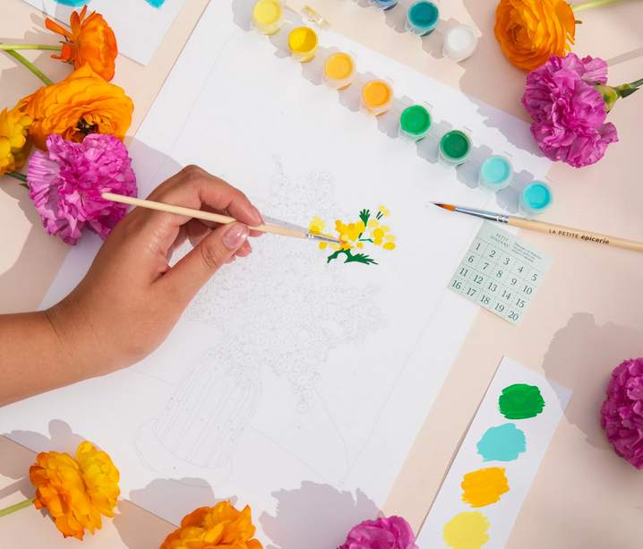 Coffret peinture au numéro - Mimosa