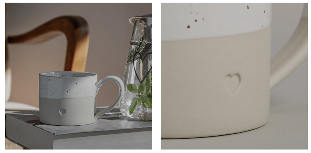 tasse à anse coeur