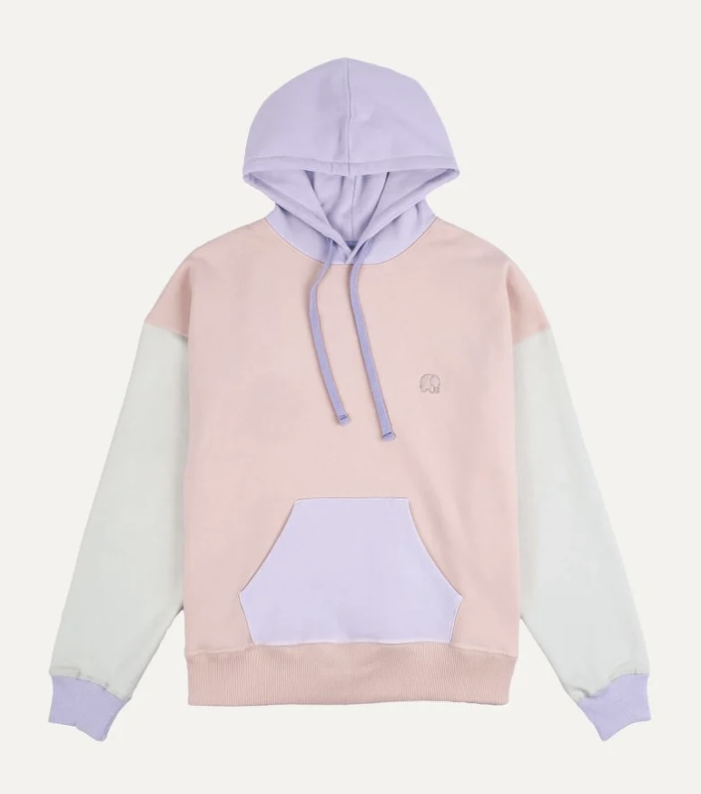 hoodie sweat capuche colorbloc pastel