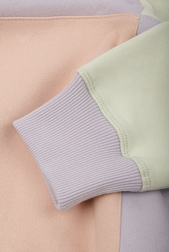 Sweat zipper colorbloc pastel