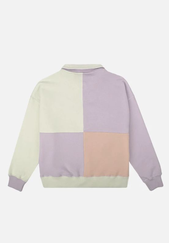 Sweat zipper colorbloc pastel