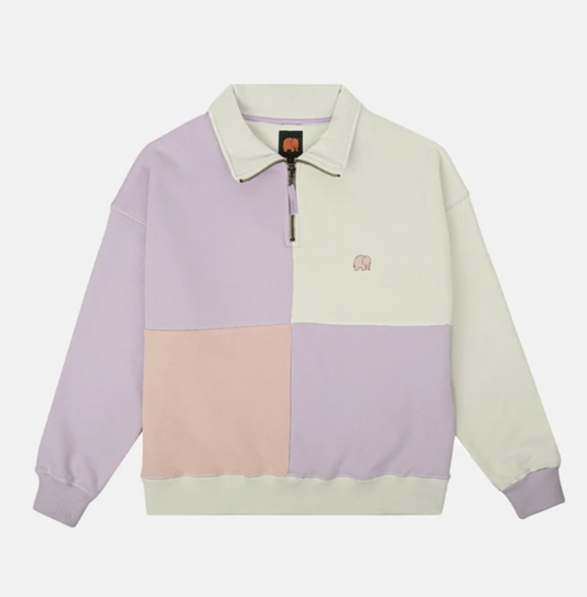 Sweat zipper colorbloc pastel