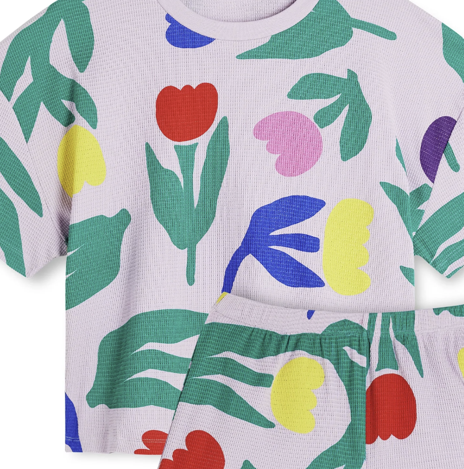 ensemble gaufré Pink Tulipia clair