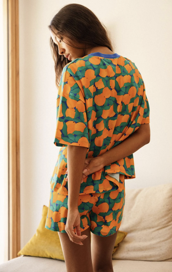 ensemble gaufré Pink Tangerine coton bio