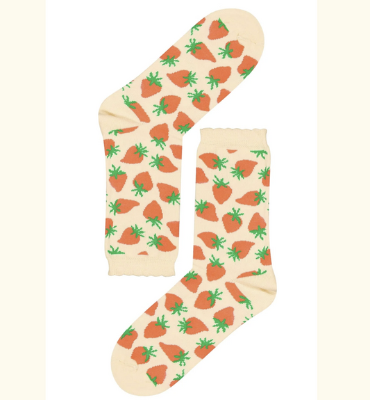 Chaussettes coton bio Fraise 36-41