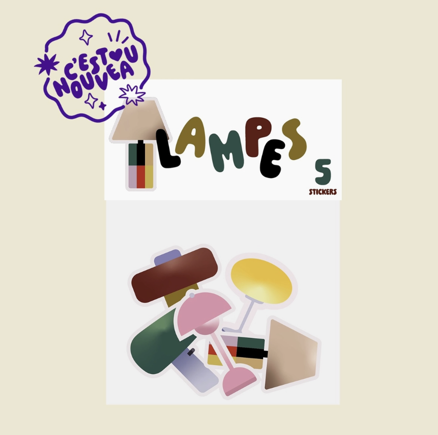 Kit de stickers à journaling fabriqués à Lyon - Lampes holo