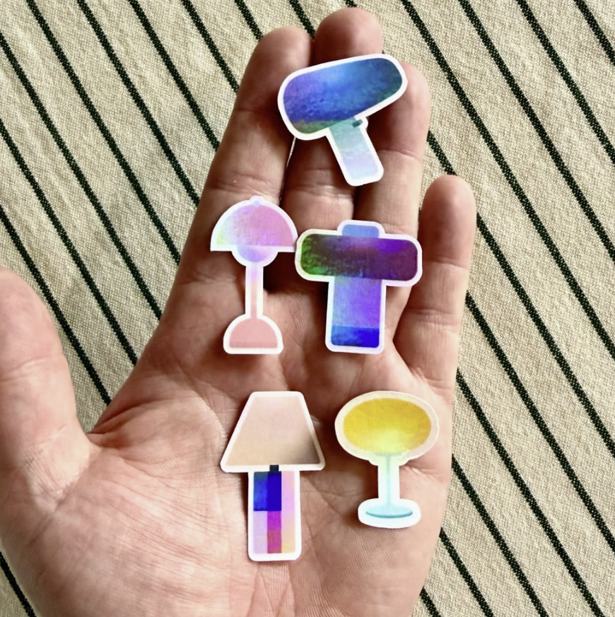 Kit de stickers à journaling fabriqués à Lyon - Lampes holo