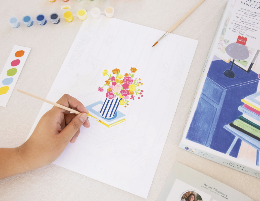 Coffret peinture au numéro - Des fleurs et des récits