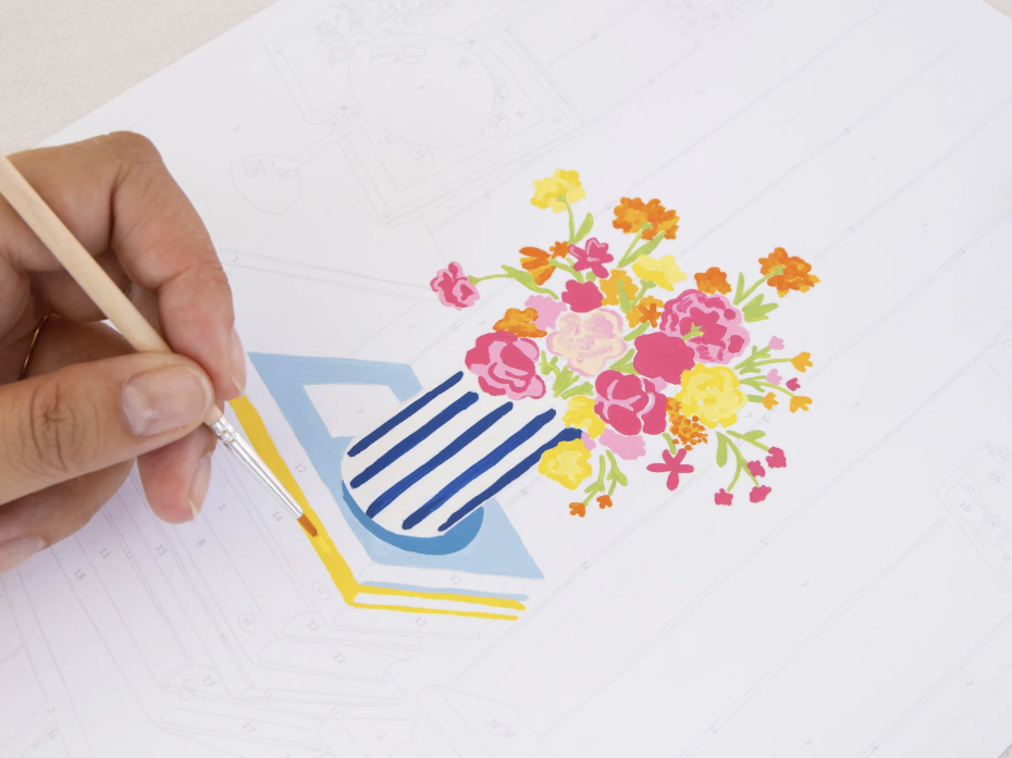 Coffret peinture au numéro - Des fleurs et des récits