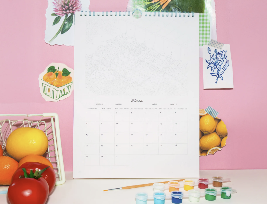 Calendrier 2027 peinture au numéro édition limitée