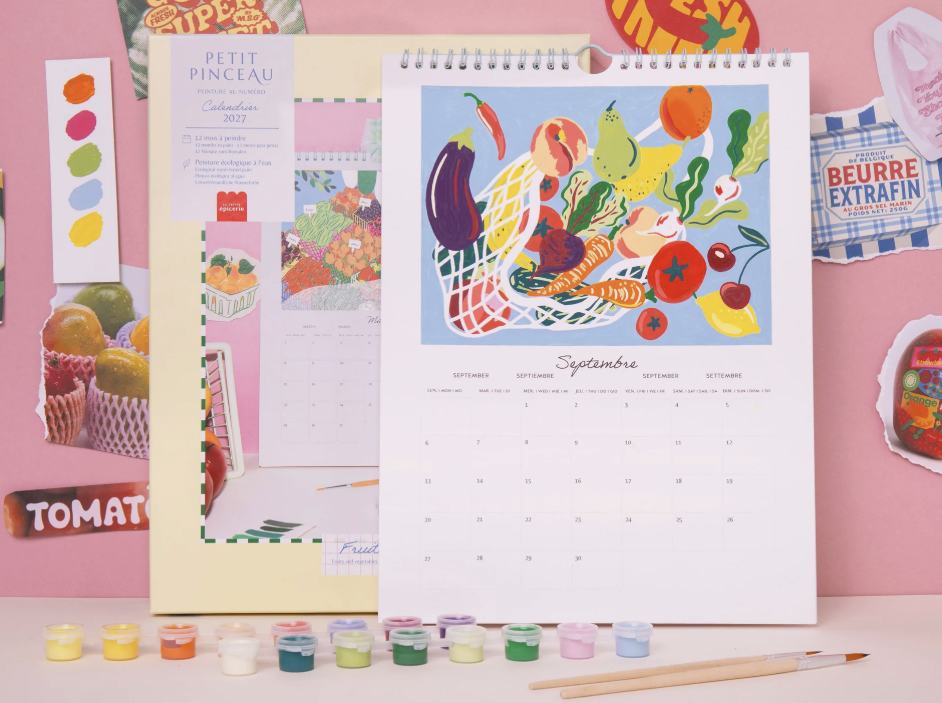 Calendrier 2027 peinture au numéro édition limitée