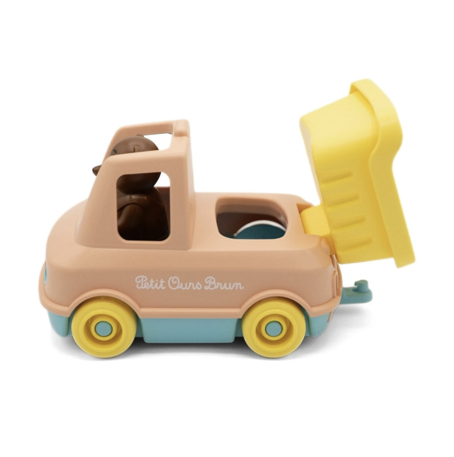 Camion Benne Petit Ours Brun - Jouet d’imagination made in France en Plastique Recyclé ROSE