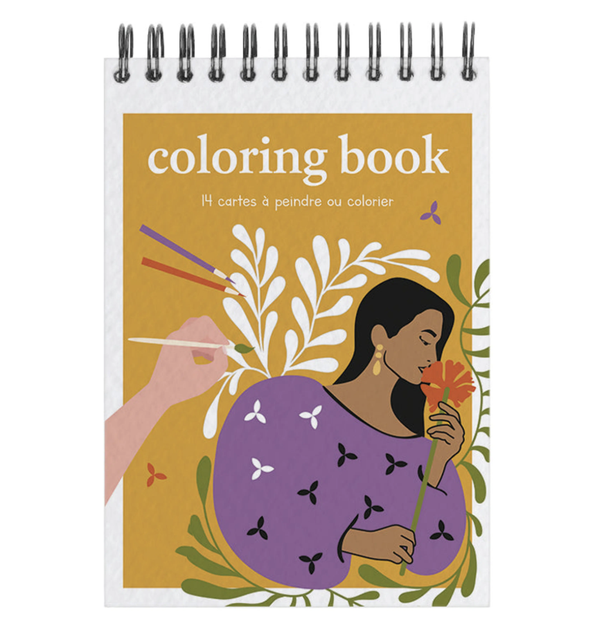 Carnet de coloriage A6 - 14 illustrations - jardin des muses