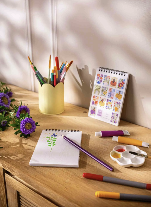 Carnet de coloriage A6 - 14 illustrations - jardin des muses