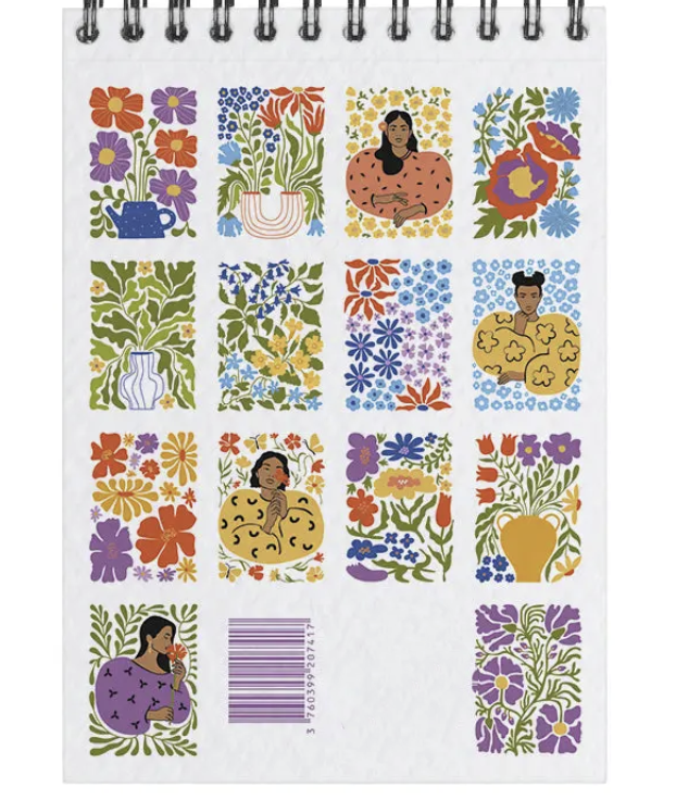 Carnet de coloriage A6 - 14 illustrations - jardin des muses