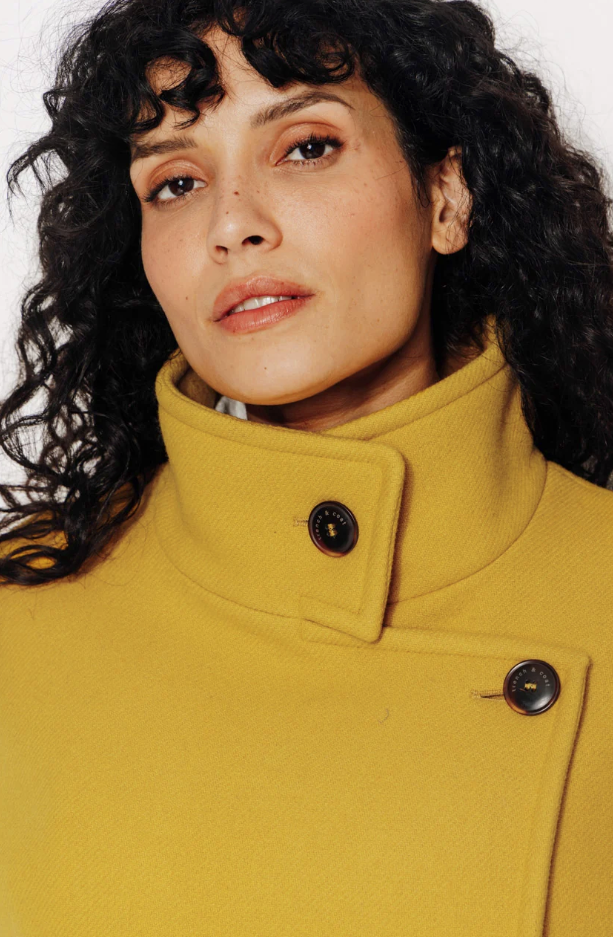 Manteau Cooper Laine 78% jaune