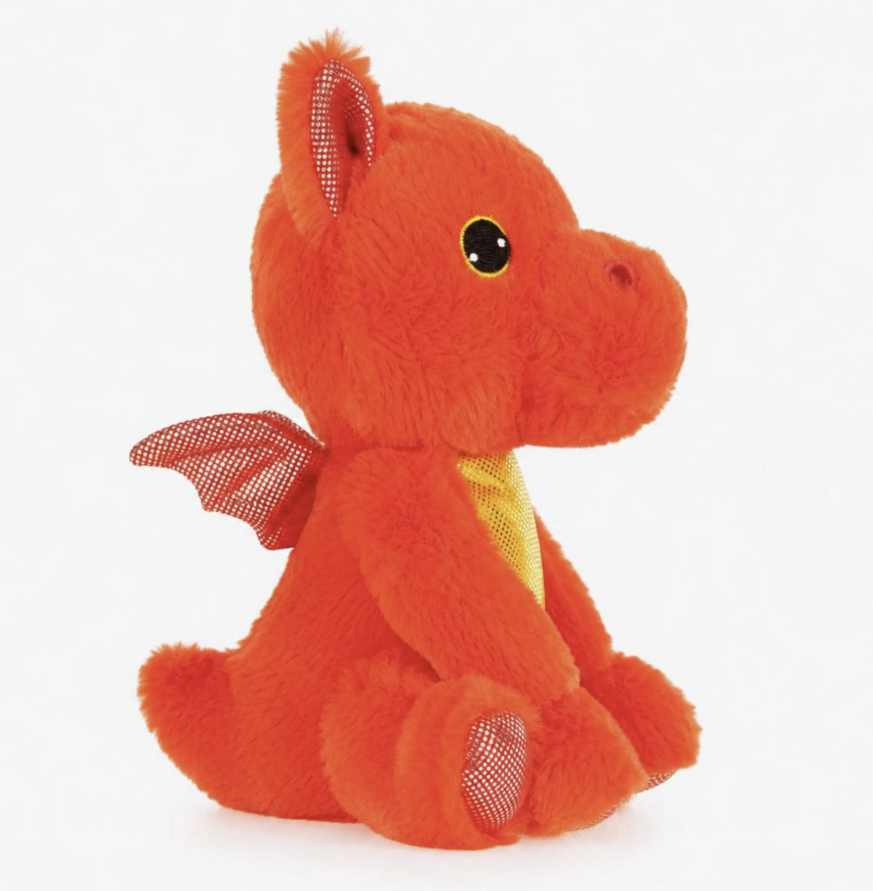 Bouillotte peluche Dragon rouge
