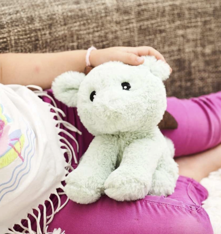 Bouillotte peluche dragon menthe