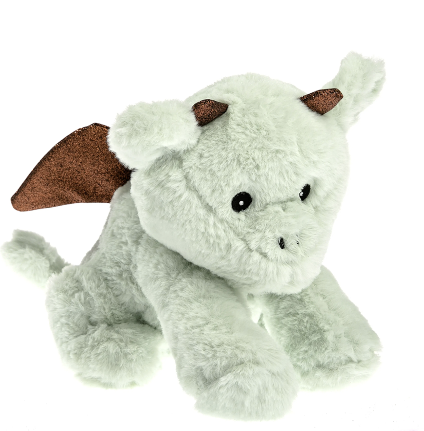 Bouillotte peluche dragon menthe