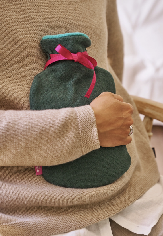 Bouillotte eau cosy vert