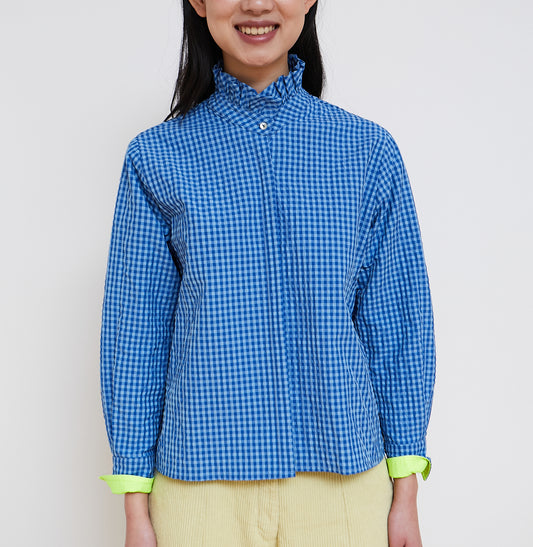 Chemise Frou vichy bleu