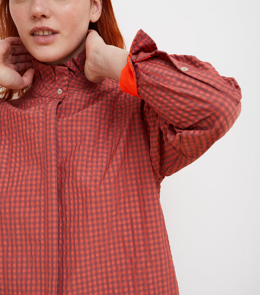 Chemise Frou vichy corail