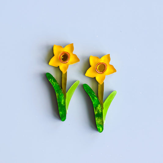 Boucles d'oreilles jonquilles