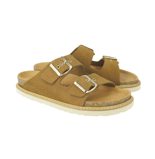 Sandales Coachella / Tan color leather