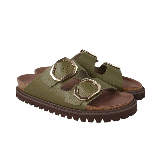Sandales Coachella / Olive leather