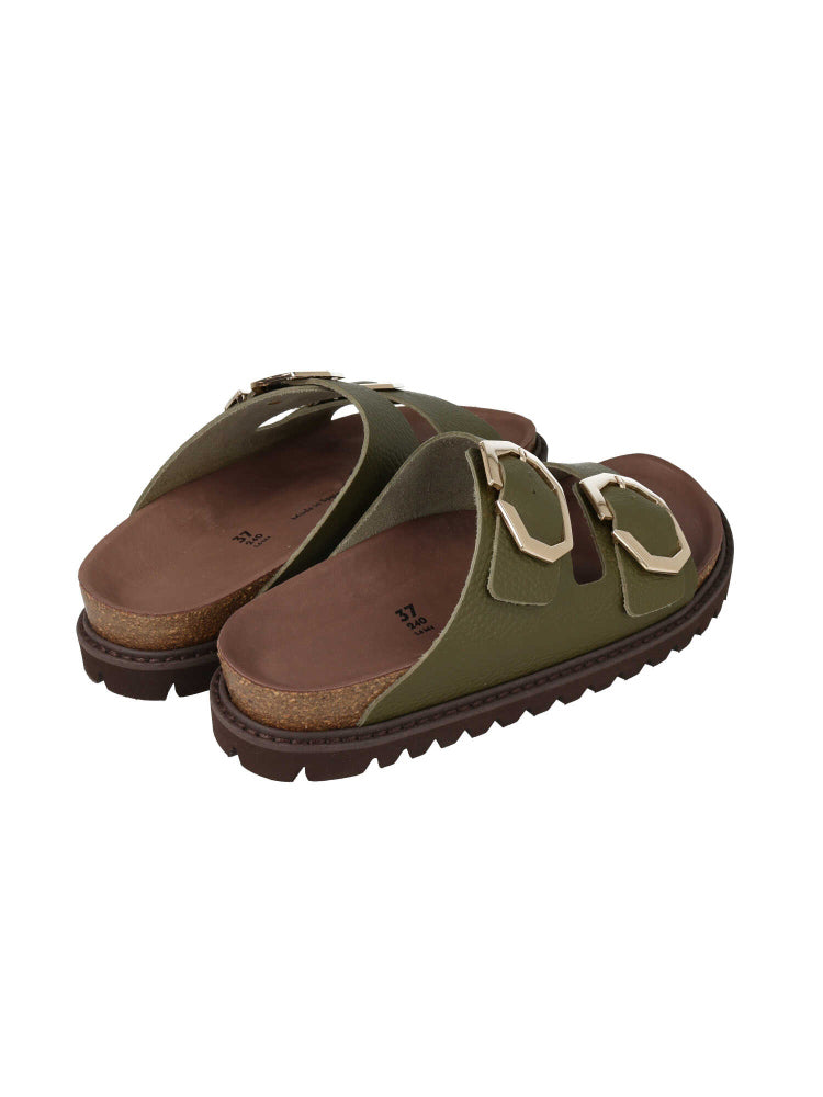 Sandales Coachella / Olive leather