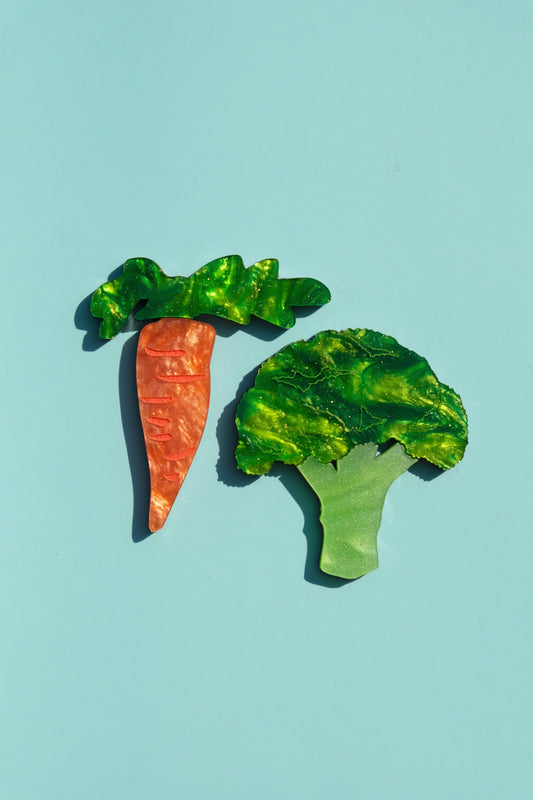 Pince clip cheveux Carotte ou brocoli