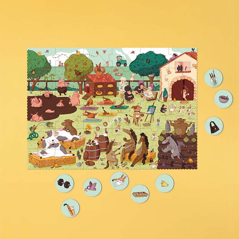 Puzzle - FARMTASTIC tracteur 3/6 ans