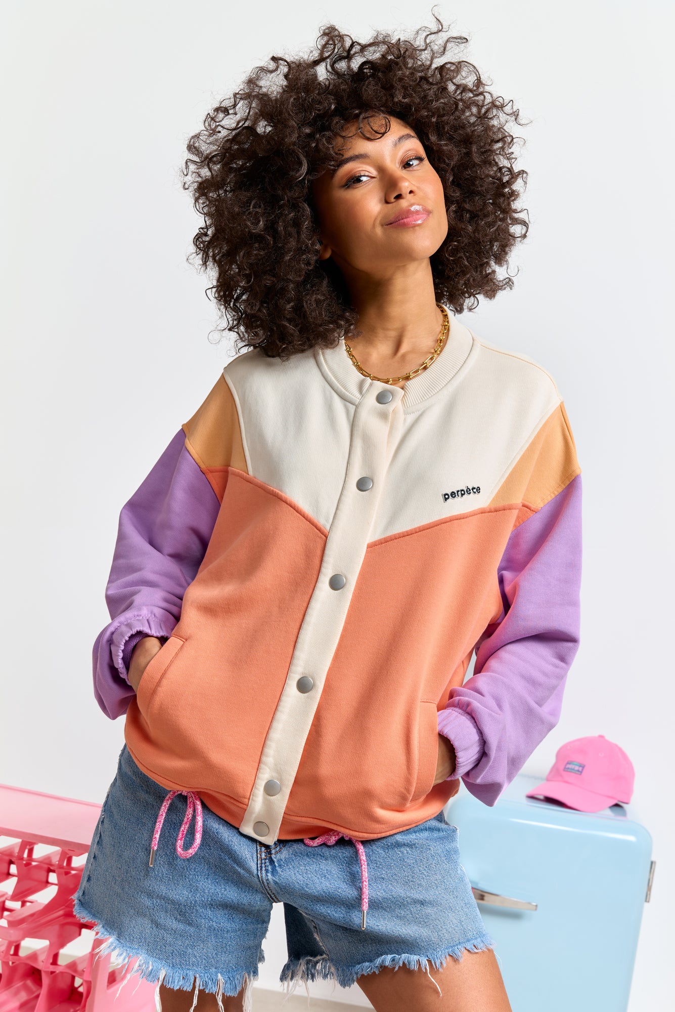 Veste Jesse abricot lila