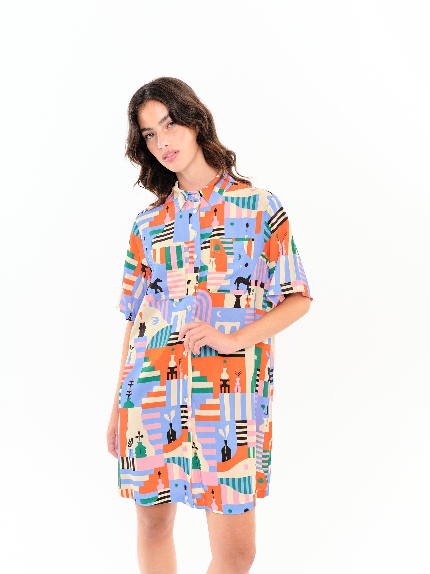 Robe chemise Ceramica