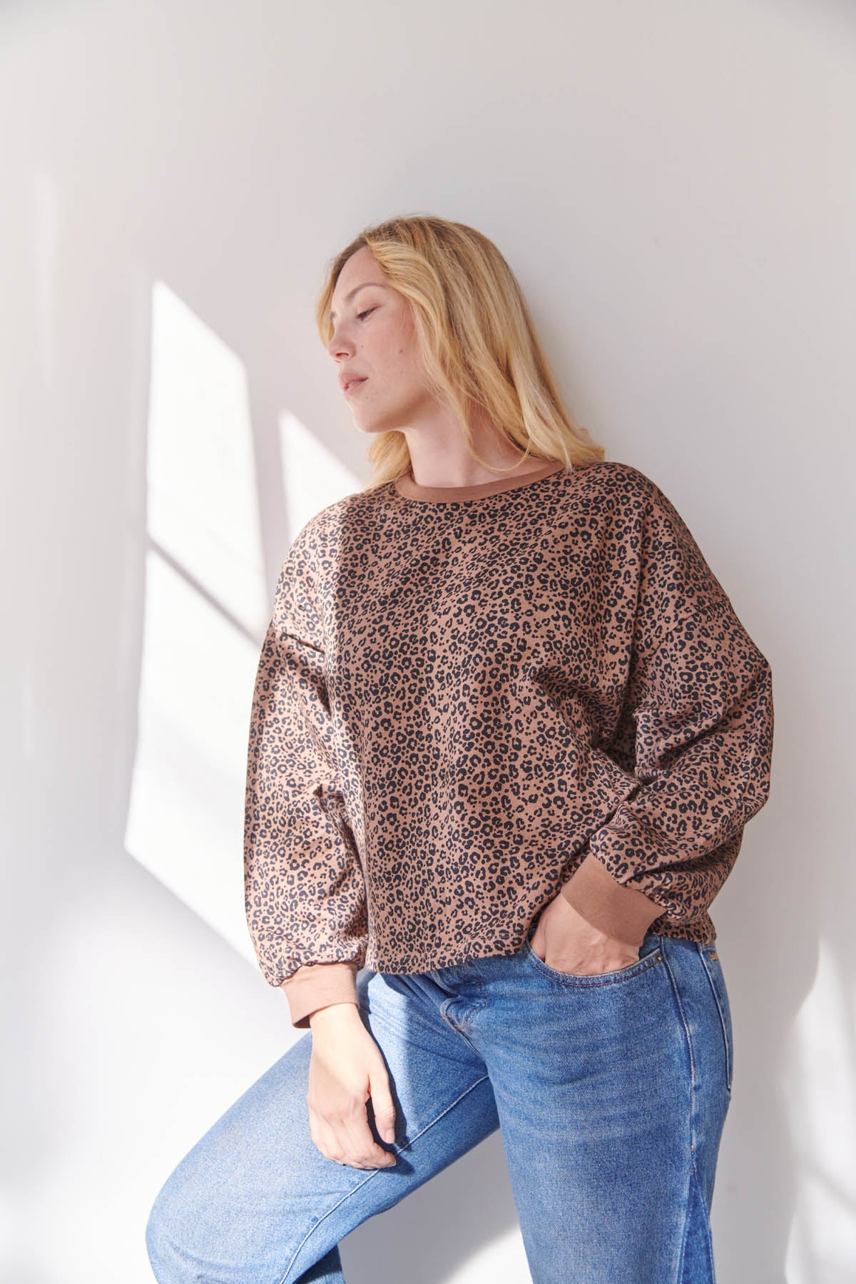 sweat leopard 100% coton bio