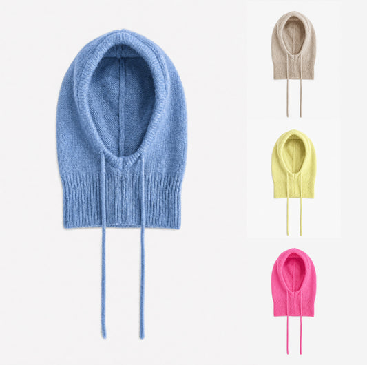 Cagoule capuche douce en maille / 4 coloris