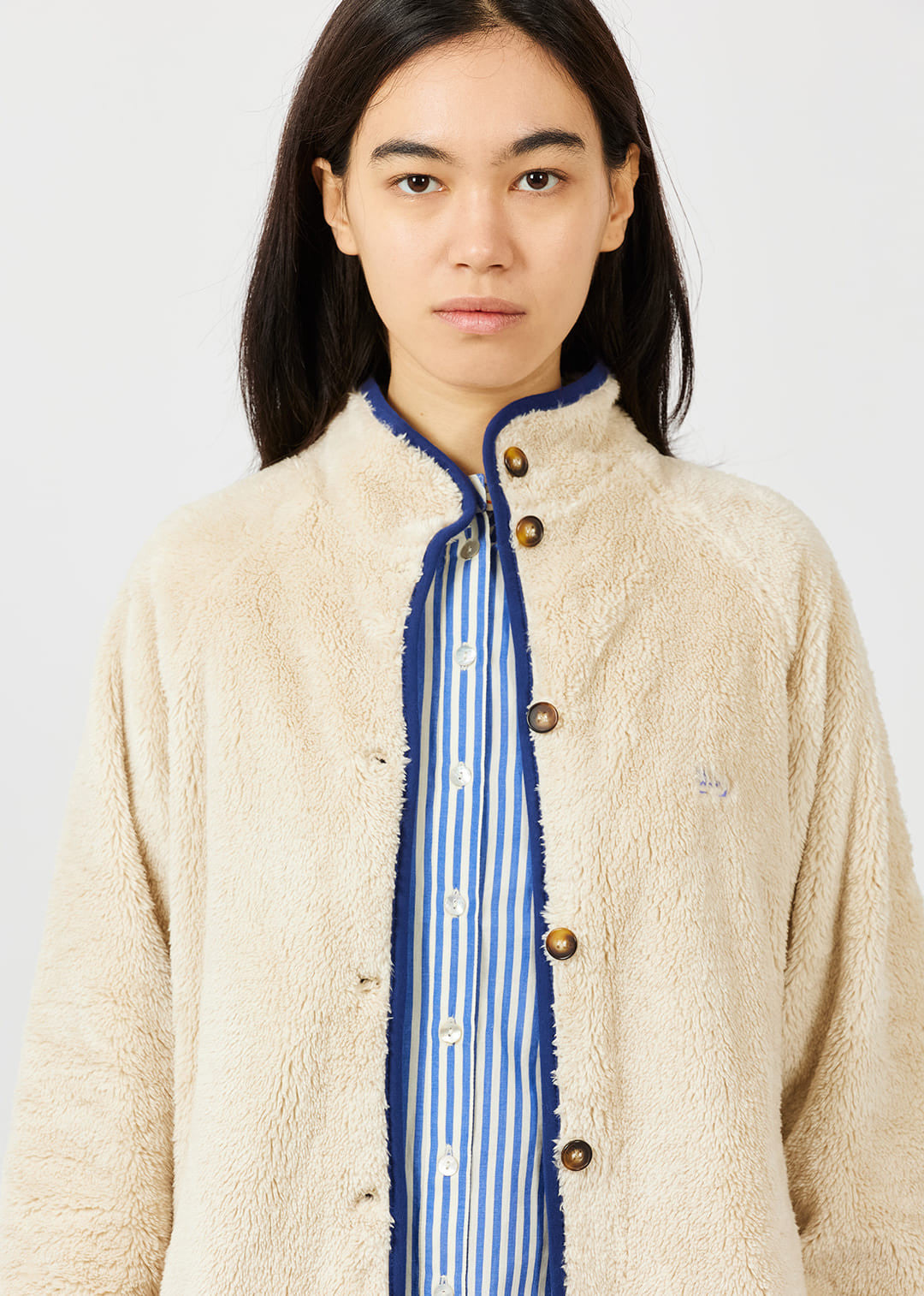 Cardigan Femme Sherpa contrasté