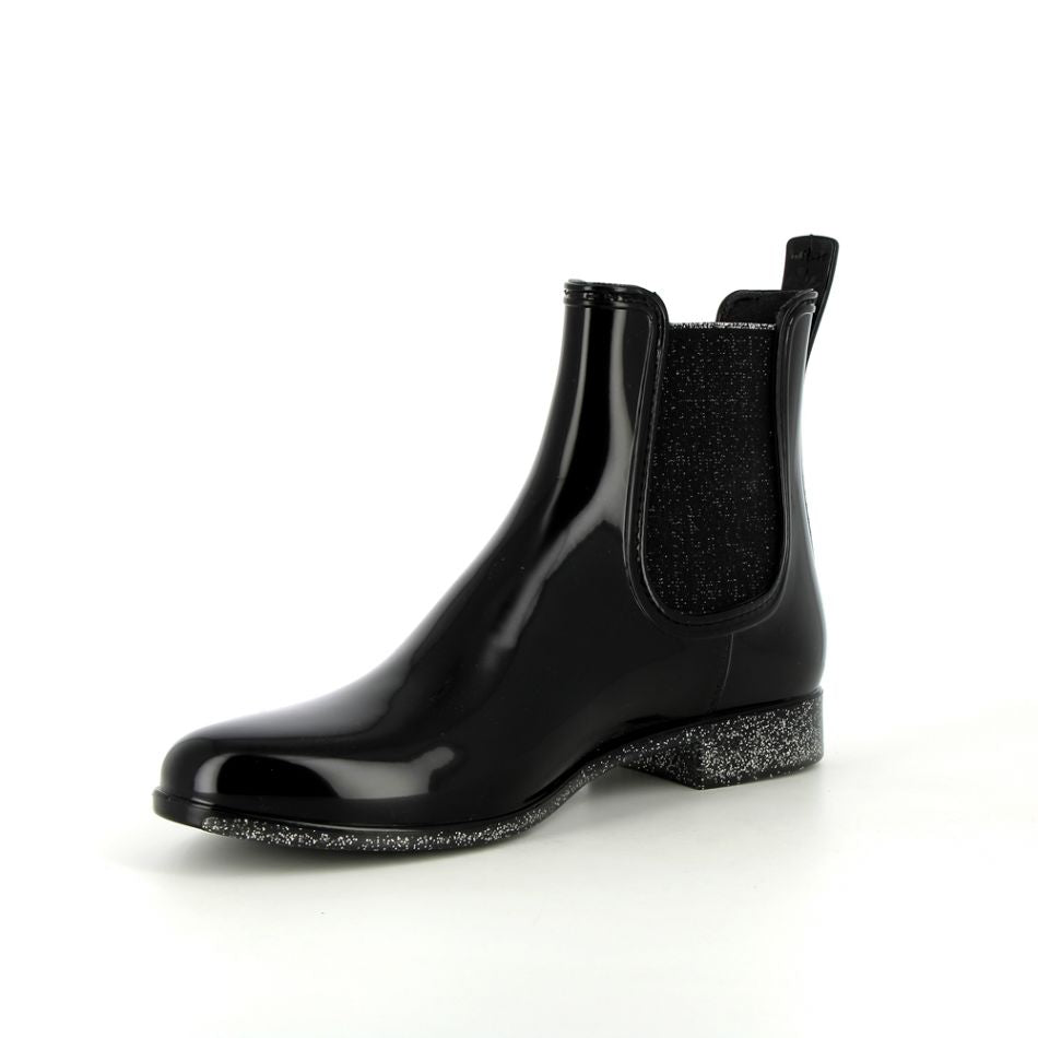 Bottines de pluie Noires Paillettes