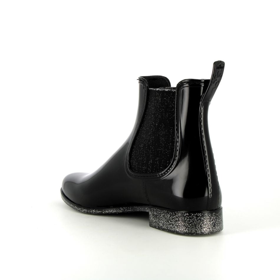 Bottines de pluie Noires Paillettes