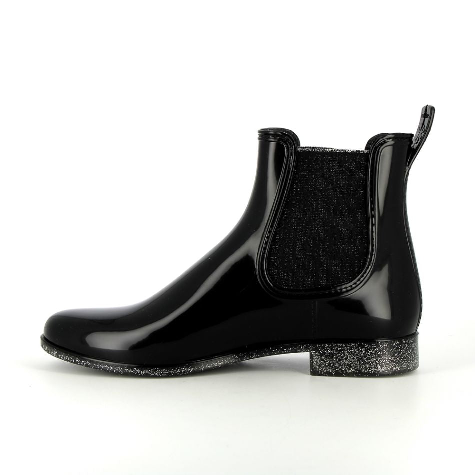 Bottines de pluie Noires Paillettes