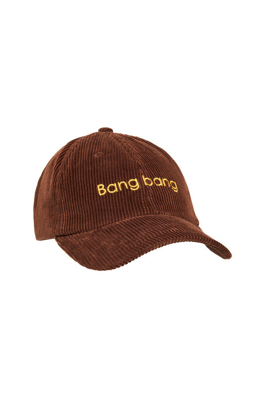 Casquette velours Bang Bang chocolat