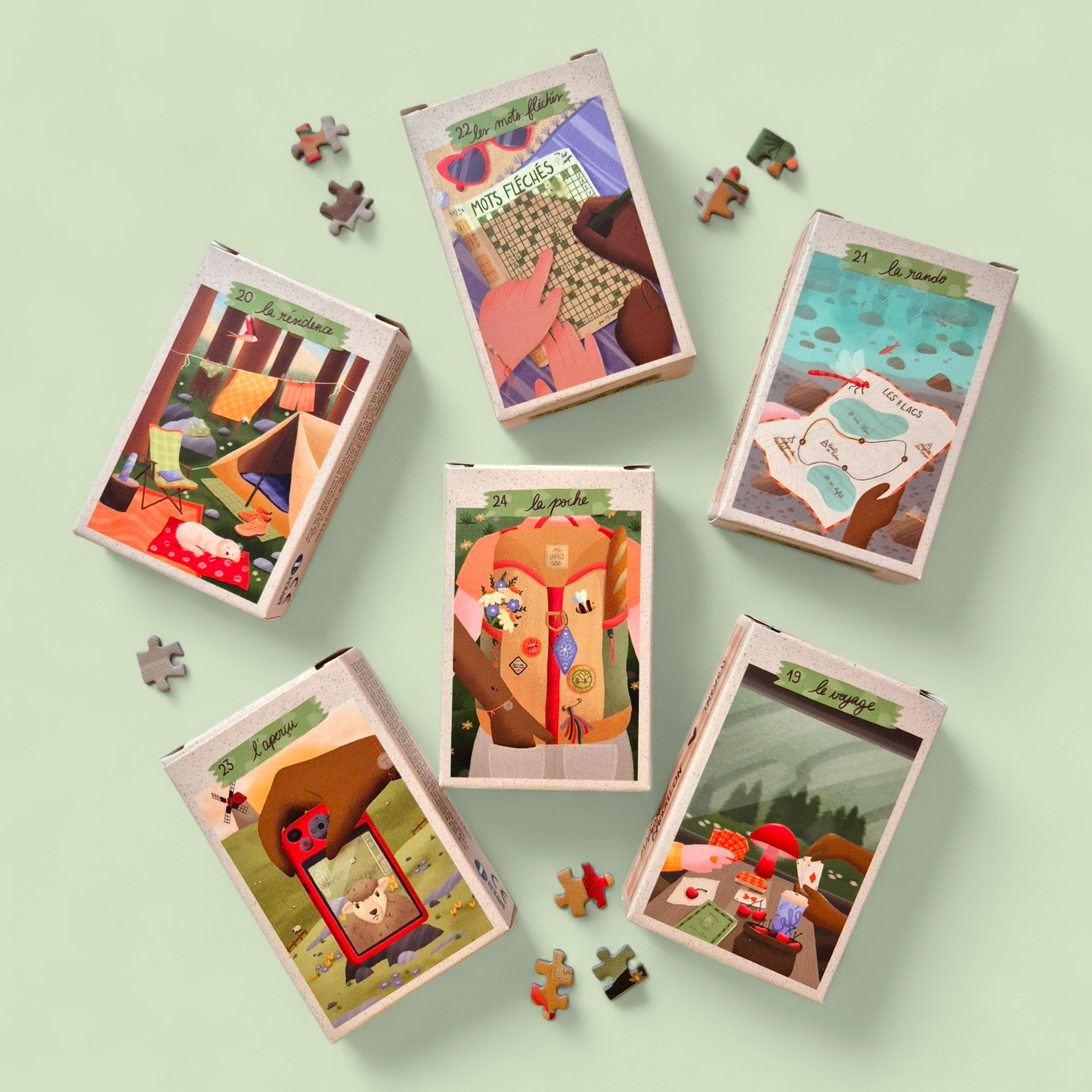 Mini puzzle 99 pièces / Série verte