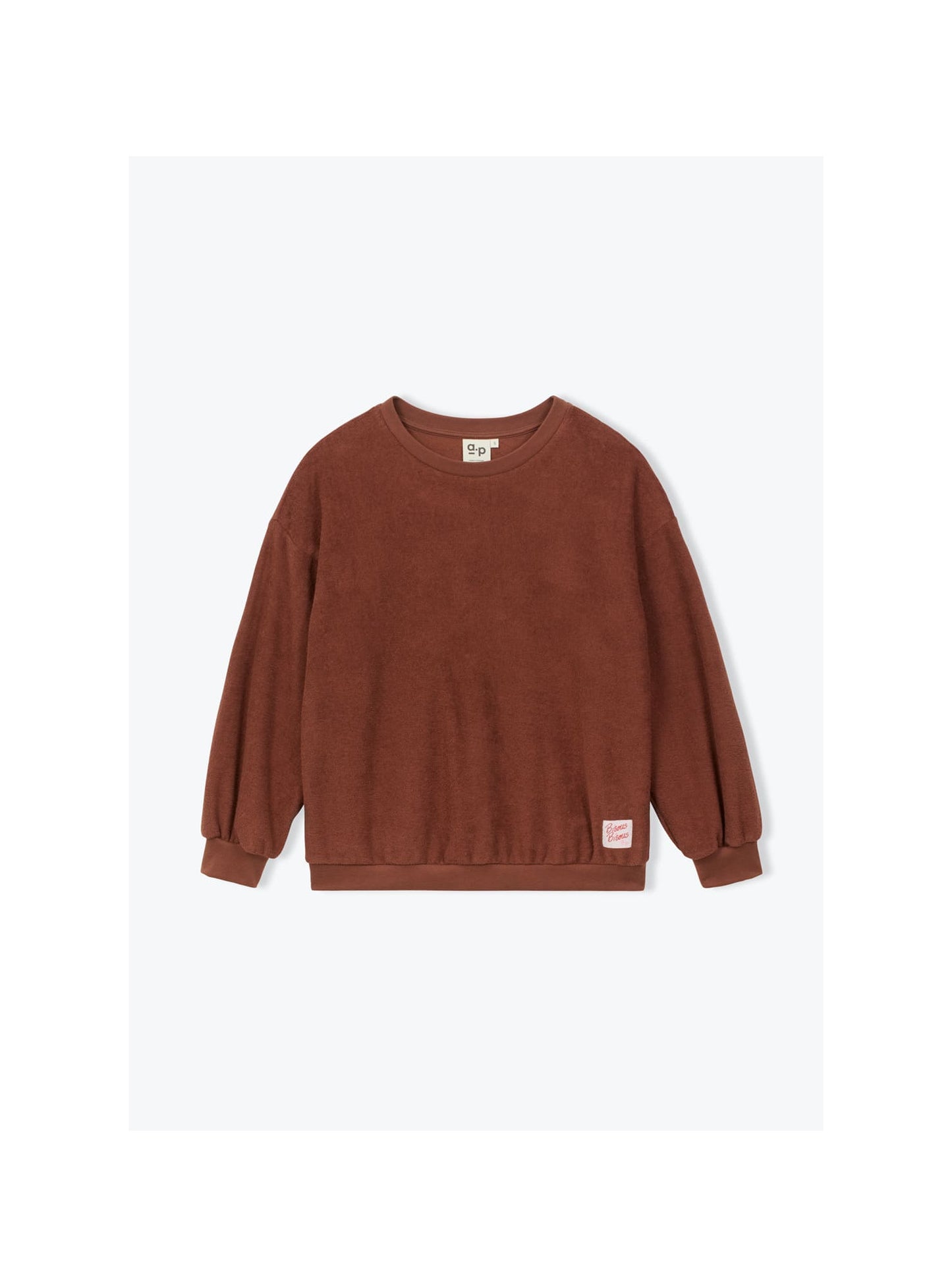 sweat éponge marron Bisous Bisous
