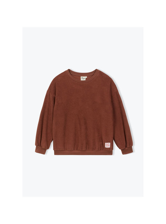 sweat éponge marron Bisous Bisous