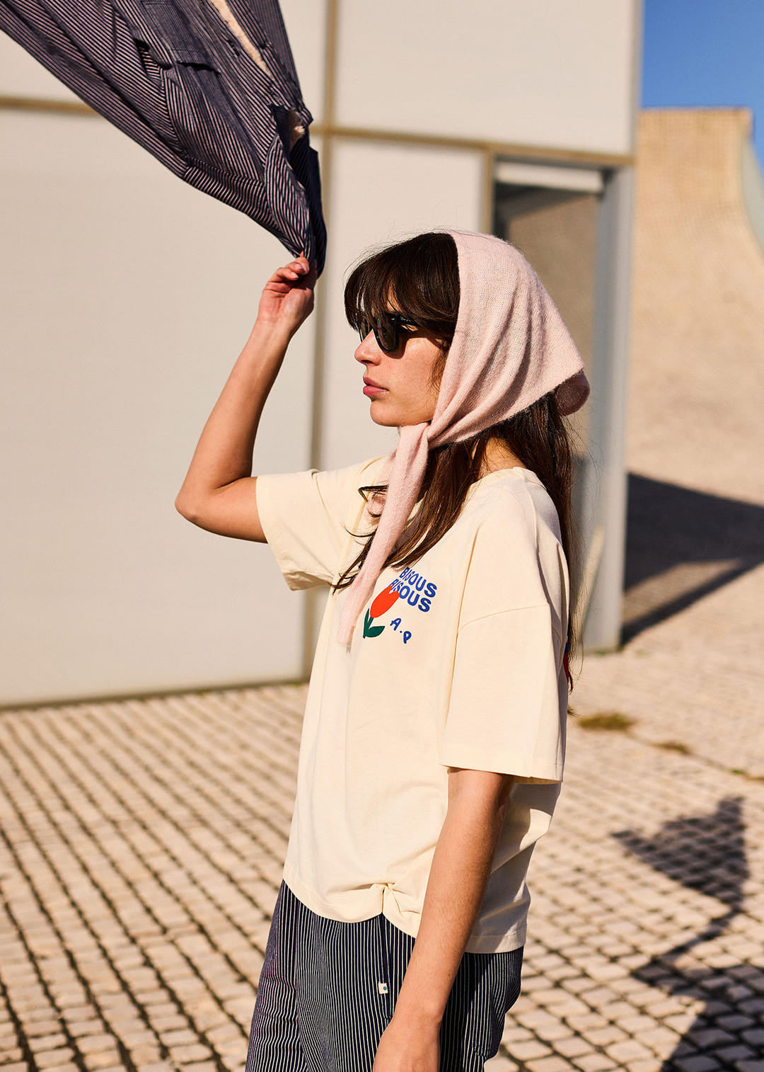 T-shirt Bisous bisous écru